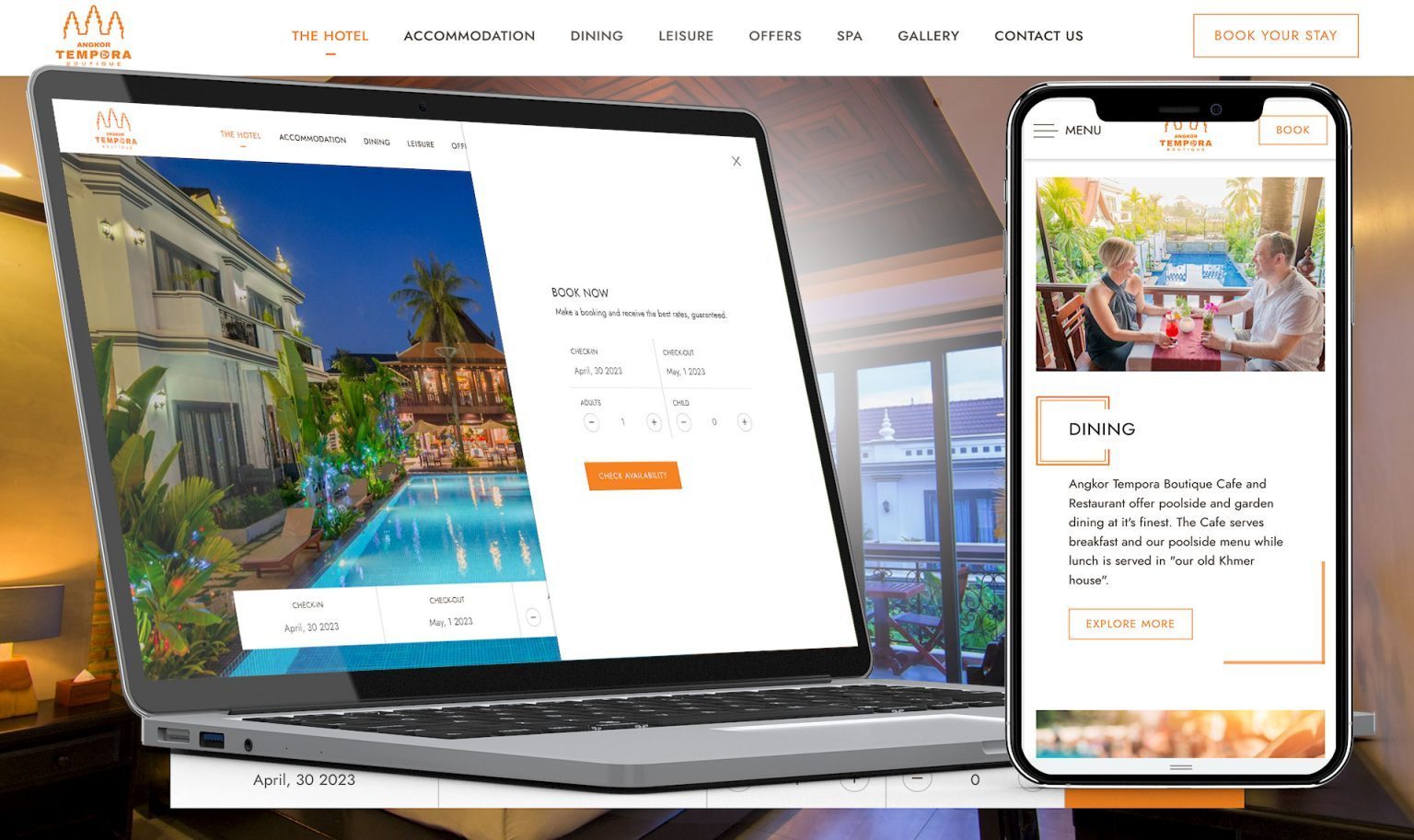 Boost Website Traffic and Bookings: Revamp Your Boutique Hotel Website with Creative and Professional Design in Cambodia