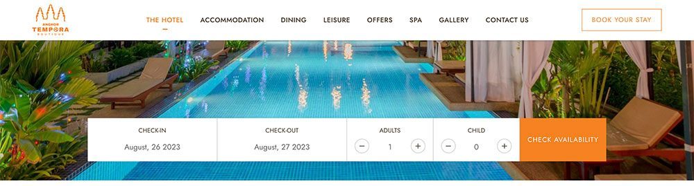 Angkor Tempora Boutique Hotel in Siem Reap | Online booking and reservation system